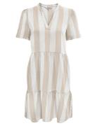 Onltiri-Caro S/S V-Neck Lin Dress Cc Pnt Kort Kjole Beige ONLY