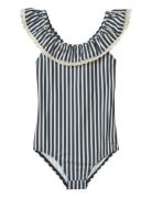 Swimsuit Doris Badedragt Badetøj Blue Wheat