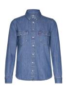 Iconic Western Med Indigo - Flat Finish Tops Shirts Long-sleeved Blue ...