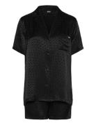 Monogram_Short Set Pyjamas Nattøj Black BOSS
