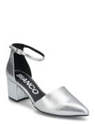 Biadevived Pump Metallic Pu Sandal Med Hæl Silver Bianco