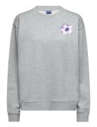 Over D Crew_B_2 Tops Sweatshirts & Hoodies Sweatshirts Grey HUGO BLUE