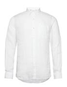Pure Linen L/S Shirt Tops Shirts Linen Shirts White Lindbergh