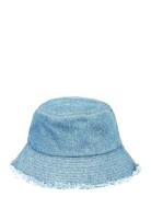 Washed Denima Bucket Hat Accessories Headwear Bucket Hats Blue Becksön...