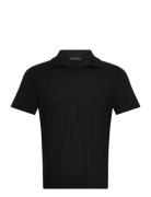 Connor Structured Poloshirt Designers Polos Short-sleeved Black Oscar ...