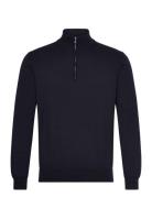 Pat Half Zip L-S Designers Knitwear Half Zip Jumpers Navy Oscar Jacobs...