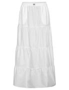 Nmfreja Popeline Maxi Skirt Wvn Skirts Maxi Skirts White NOISY MAY