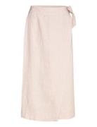 Vivienne Linen Skirt Skirts Knee-length & Midi Skirts Pink Twist & Tan...