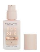Revolution Makeup Skin Silk Serum Foundation F2 Foundation Makeup Revo...