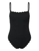 Scallop Bandeau Bs Badedragt Badetøj Black Hunkemöller