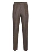 Del S Trousers Bottoms Trousers Linen Trousers Brown Oscar Jacobson