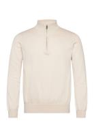 Pat Half Zip L-S Designers Knitwear Half Zip Jumpers Cream Oscar Jacob...
