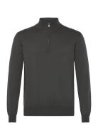 Pat Half Zip L-S Designers Knitwear Half Zip Jumpers Black Oscar Jacob...