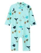 Nmmzilo 3/4 Uv Suit Swimwear Uv Clothing Uv Suits Blue Name It