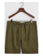Relaxed Linen Ds Shorts Bottoms Shorts Casual Green GANT