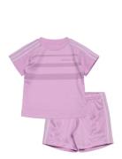 Short Tee Set Sport Sets With Short-sleeved T-shirt Pink Adidas Origin...