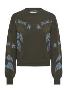 Relaxed Jacquard Pullover Tops Knitwear Jumpers Green Scotch & Soda