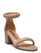 Bialisbon Sandal Faux Leather Sandal Med Hæl Beige Bianco