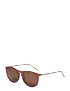 Vanille Sunglasses Brown/Gold Solbriller Brown Pilgrim