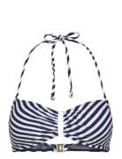 Wave Circe Top Swimwear Bikinis Bikini Tops Bandeau Bikinitops Navy Pa...