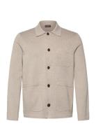 Jake Knitted Shirt Jacket Designers Jackets Light Jackets Beige Morris