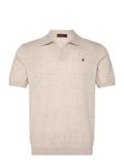 Randall Resort Polo Designers Knitwear Short Sleeve Knitted Polos Beig...
