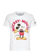 Mickey Mouse Tops T-shirts & Tops Short-sleeved White Desigual
