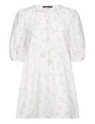 Front Tie Dress Kort Kjole White Gina Tricot