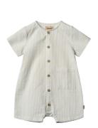 Playsuit Frederik Bodysuits Short-sleeved Blue Wheat