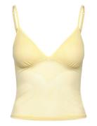 Mesh Cami Top Yellow Organic Basics