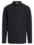 Linen Cotton Regular L/S Shirt Tops Shirts Linen Shirts Black Calvin K...