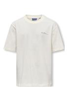 Osjsummerlife S/S Rlx Printed Tee Jrs Tops T-Kortærmet Skjorte Cream O...
