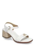 Mandy Mid Sandal Sandal Med Hæl White Michael Kors
