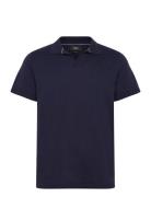 Thomas Knitted Polo Tops Polos Short-sleeved Navy Clean Cut Copenhagen
