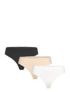 Seamless String W Lace 3-Pack G-streng Undertøj Beige Missya