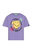 T-Shirt Tops T-Kortærmet Skjorte Purple United Colors Of Benetton