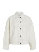 Vipal L/S Denim Jacket/Bfs Jakke Denimjakke White Vila
