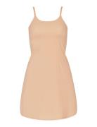 Seamless Slip Dress Kort Kjole Cream Missya
