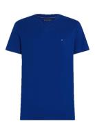 Essential V-Neck Tee Tops T-Kortærmet Skjorte Navy Tommy Hilfiger