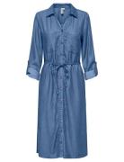 Onlcharis Life Ls Bel Shirt Dress Cc Wvn Knælang Kjole Blue ONLY