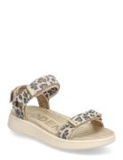 Line Suede Flade Sandaler Beige WODEN