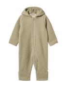 Fleece Suit Allo Outerwear Fleece Outerwear Fleece Coveralls Beige Whe...