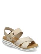 V0655-60 Sandal Med Hæl Beige Rieker