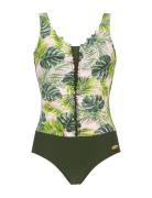 Swimsuit Badedragt Badetøj Green Damella Of Sweden