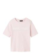 Nlffaca Ss Short Xs Top Tops T-Kortærmet Skjorte Pink LMTD