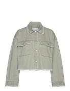 Cropped Boxy Twill Jacket Outerwear Jackets Light-summer Jacket Khaki ...