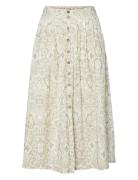 Yasara Hw Long Skirt S. Skirts Knee-length & Midi Skirts Beige YAS