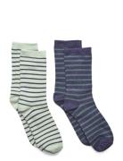 2 Pack Striped Socks Socks & Tights Socks Navy Mango