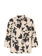 Madarale Tops Shirts Linen Shirts Beige Masai