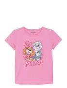 T-Shirt Ss Tops T-Kortærmet Skjorte Pink Minymo